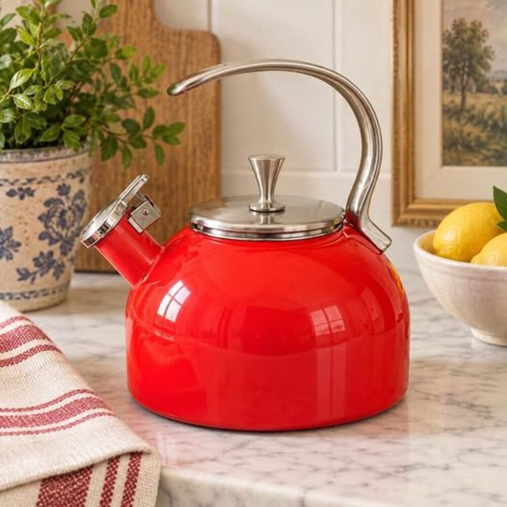 Kate Spade New York by Lenox Red Whistling Tea Kettle